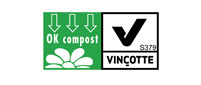 Das „OK compost“-Zeichen bestätigt, dass die Produkte die europäische Norm DIN EN 13432 für Kompostierbarkeit erfüllen