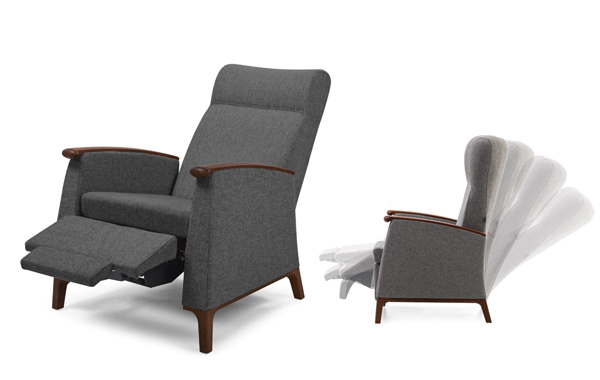 Ruhesessel mit Kippfunktion und Beinauflage